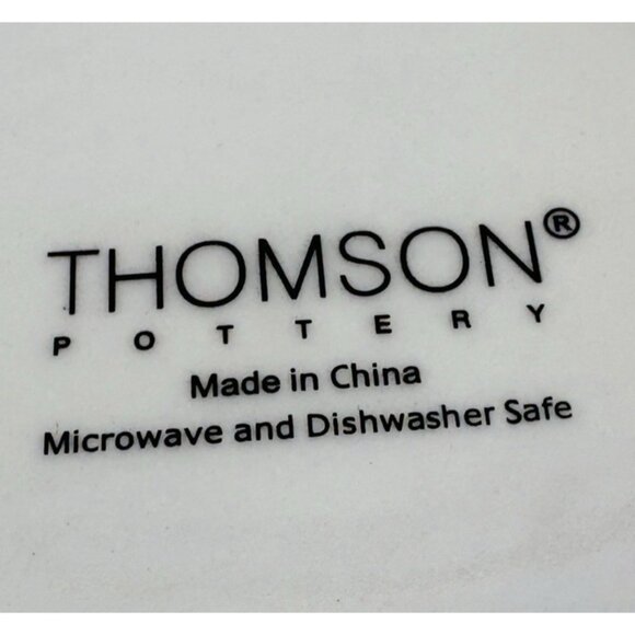 Thomson Pottery HAMPTON Seashells Embossed Rustic Off White Dinner Plates Set 4 - Picture 10 of 16